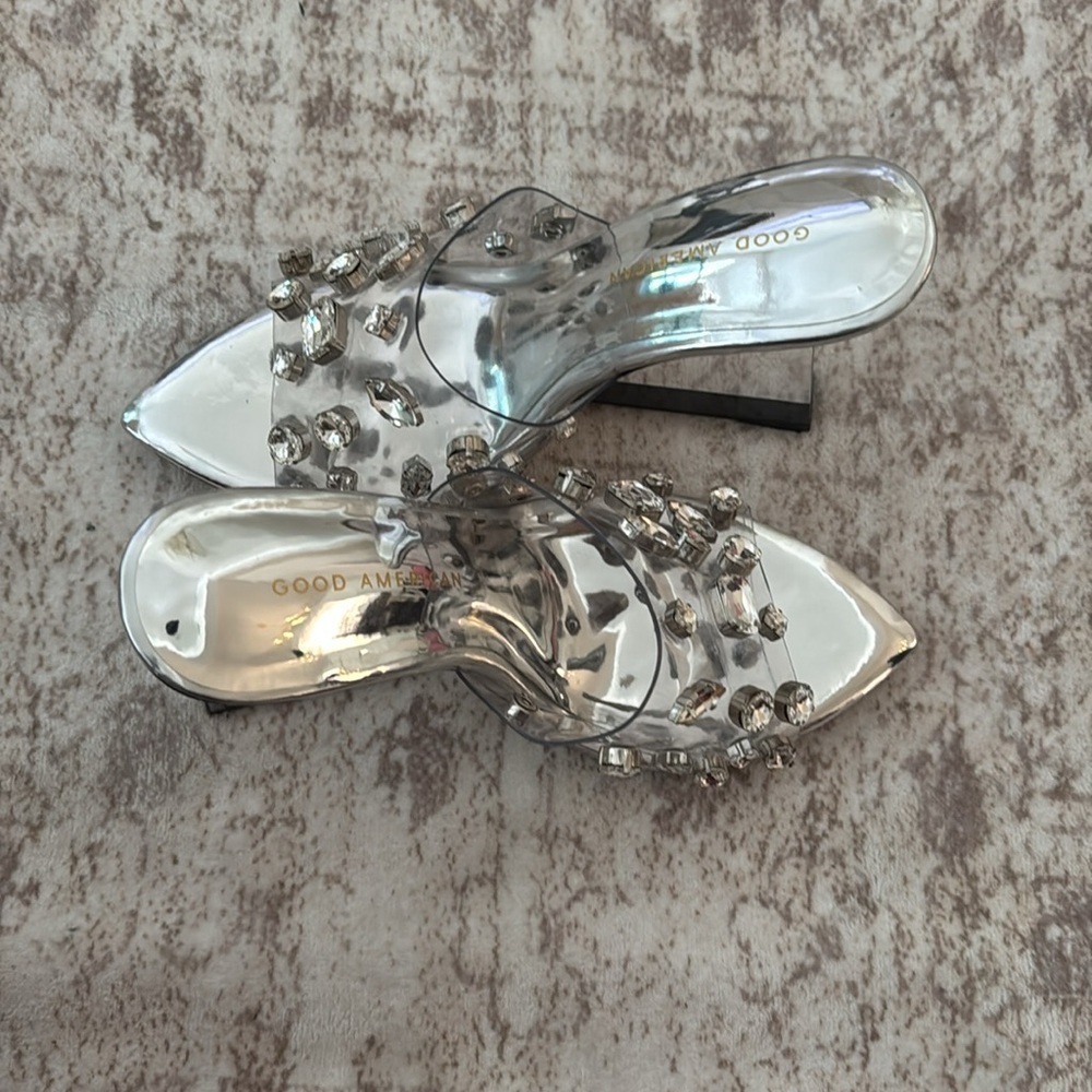 NEW GOOD AMERICAN forever diamond  wedge size 7.5 - Picture 5 of 9